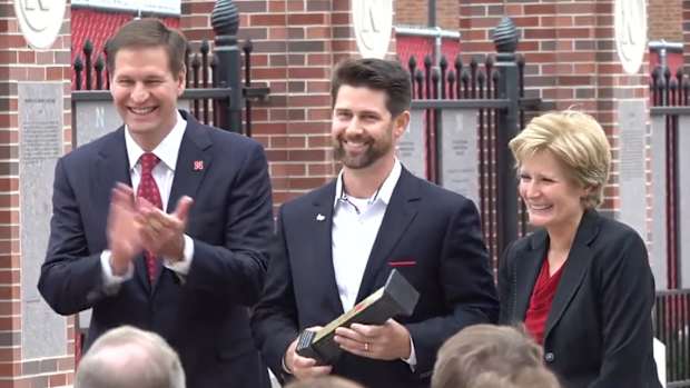 Eric Crouch 2021.10.01 Nebraska Athletic Hall of Fame ceremony 